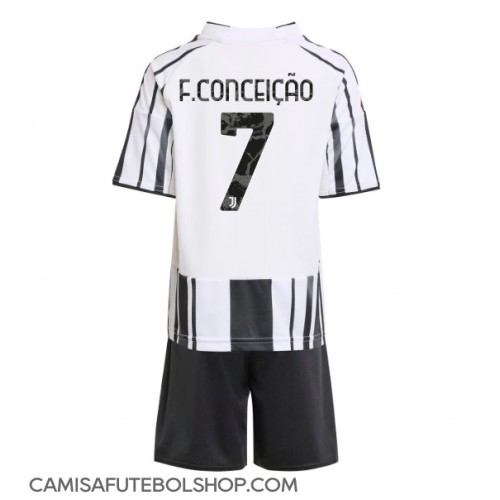 Camisa de time de futebol Juventus Francisco Conceicao #7 Replicas 1º Equipamento Infantil 2025-26 Manga Curta (+ Calças curtas)